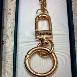 Effy Gold Tone Handbag Charm Holder in Box